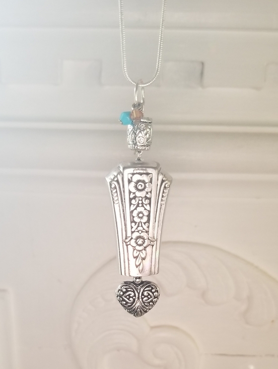 Handcrafted Jewelry - Jingle Necklace From Oneida "Fortune" Community Tudor Plate Silverplate 1939 